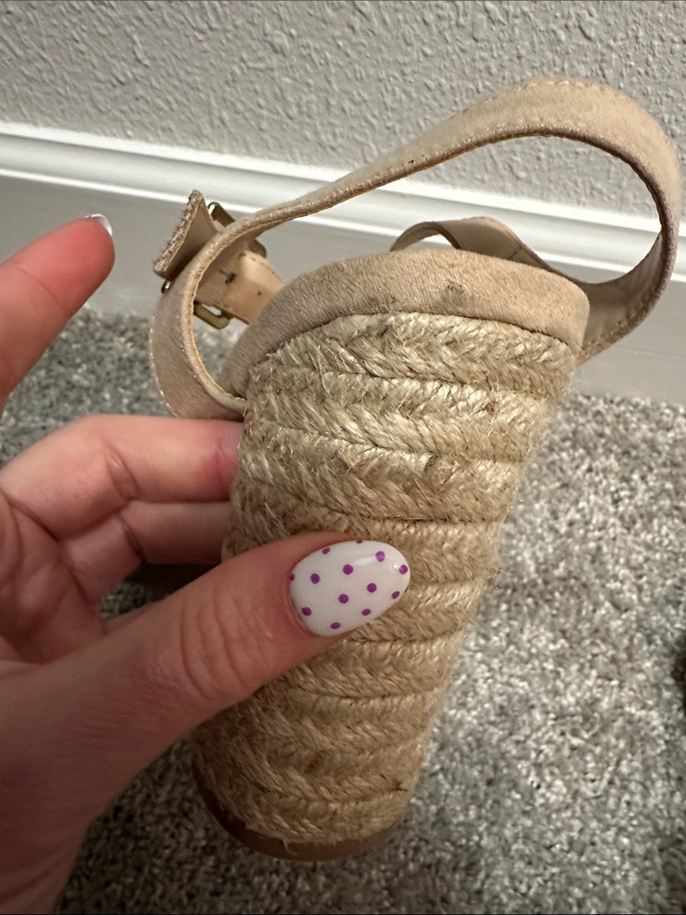 Lulu's Beige Suede Espadrille-Wrapped Block Heel Sandals - Picture 9 of 13